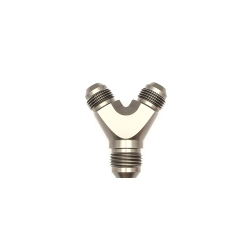Deatschwerks 6-02-0703 - 8AN Male Flare + 8AN Male Flare to 10AN Male Flare Y Block Fitting