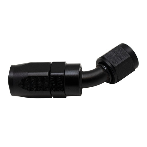 Deatschwerks 6-02-0802-B - 6AN Female Swivel 45-Degree Hose End CPE - Anodized Matte Black