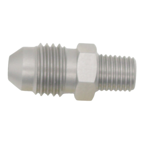 Deatschwerks 6-02-0908 - 4AN Male Flare to 1/16in NPT Male - Anodized Stainless Steel