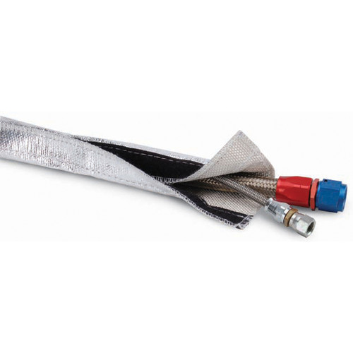 DEI 10405 - Heat Shroud 1in I.D. x 3ft - Aluminized Sleeving - Hook and Loop Edge