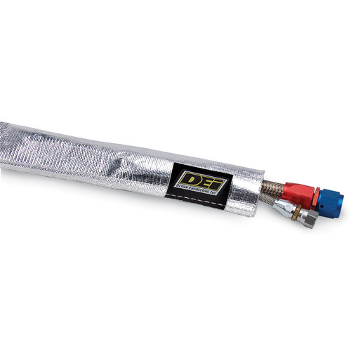 DEI 10420 - Heat Sheath 1-1/2in I.D. x 3ft - Aluminized Sleeving - Sewn Edge