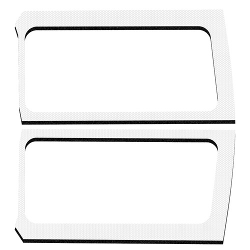 DEI 50270 - 18-23 Jeep Wrangler JL 2-Door Boom Mat Rear Side Window Trim - 2 Piece - White