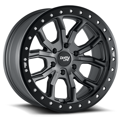Dirty Life 9303-7965MGT12 - Race Wheels DT-1 9303 Satin Gunmetal 17X9 5-114.3 -12Mm 72.6Mm