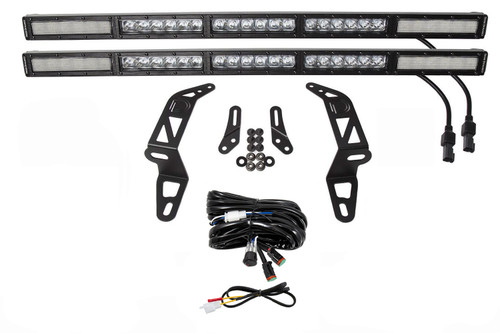 Diode Dynamics DD6085 - SS30 Bumper Bracket Kit for 2018-2021 Jeep JL Wrangler/Gladiator, White Combo Dual