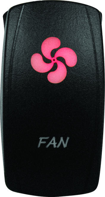 DragonFire Racing 521382 - Lighted Switch Fan On/Off Red