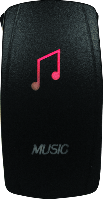 DragonFire Racing 521380 - Lighted Switch Music On/Off Red