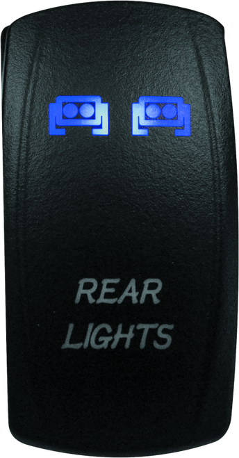 DragonFire Racing 521391 - Lighted Switch Rear Light On/Off Blue