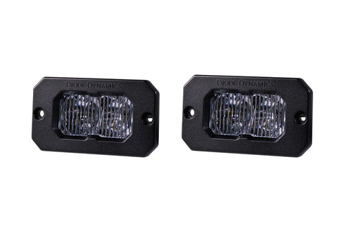 Diode Dynamics DD6424P - Stage Series 2 Inch LED Pod, Sport White Fog Flush ABL Pair