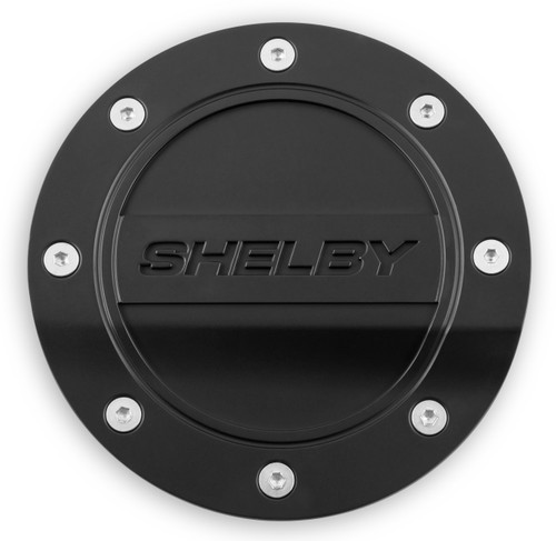 Drake Muscle FS3Z-6640526-SA - Shelby All Black Fuel Door (2015-18)