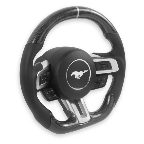 Drake Muscle MU950-11 - Cars Steering Wheel - Carbon Fiber with Leather Grips - Heated