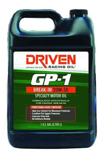 Driven Racing Oil 19556 - GP-1 Conventional Break-In 20W-50 Gallon