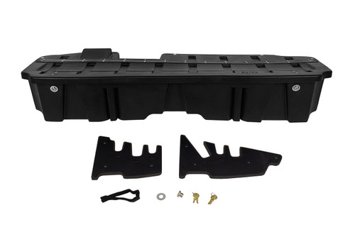 DU-HA 10410 - DÜHA Lockable Under Seat Storage fits 2019-2025 Chevy Silverado/GMC Sierra Light Duty Crew Cab & 2020-2025 Heavy Duty Crew Cab -- Black Heavy-Duty Back Seat Lockbox, Includes 2 Keys 