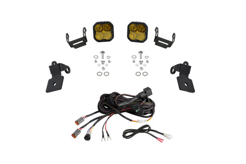 Diode Dynamics DD7636 - 20-Present Polaris RZR A-Pillar LED Pod Kit, SS3 Sport Yellow Combo