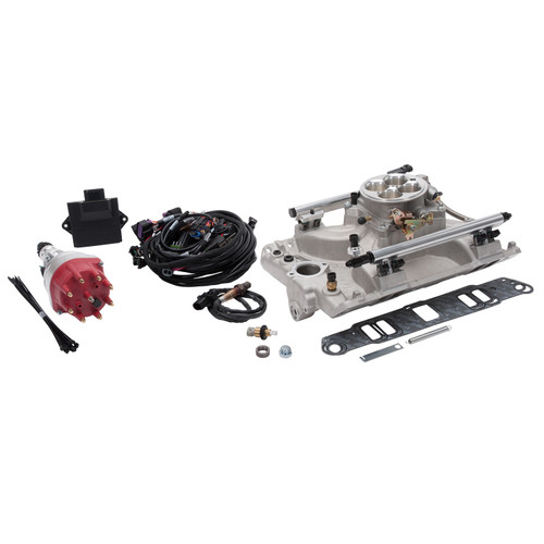 Edelbrock 35980 - Pro Flo 4 EFI System Seq Port Pontiac 326-455ci 625 Max HP 35lb/hr Satin Finish