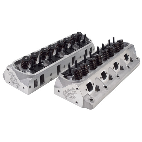 Edelbrock 5025 - Cylinder Head E-Street SB Ford 2 02 Intake (Complete Pair)