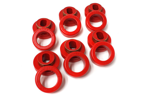 Energy Suspension 3.4116R - 81-87 GM 1/2-3/4-1 Ton C-10/C-20/C30/C1500/C2500/C3500 PU 2WD Red Body Mount Set