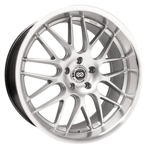 Enkei 469-875-8042HS - Lusso 18x7.5 42mm Offset 5x100 Bolt Pattern 72.6 Bore Hyper Silver w/ Machined Lip Wheel