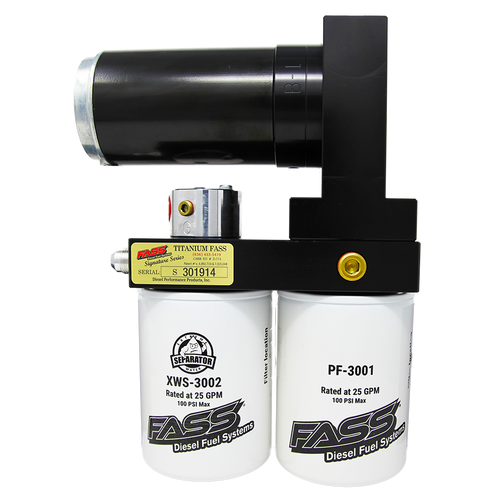 FASS TSF14250F220G - Titanium Signature Series Diesel Fuel System 250F 220GPH@45-50PSI Ford Powerstroke 7.3L and 6.0L 1999-2007