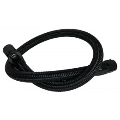 Fleece Performance FPE-CLNTBYPS-HS-12V-BLK - 39.50 Inch 12 Valve Cummins Coolant Bypass Hose Black Nylon Braided