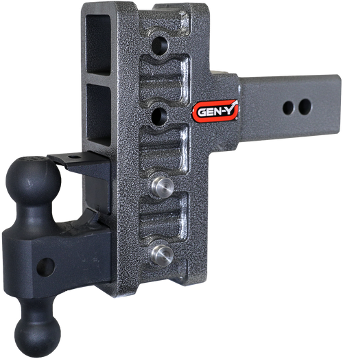 GEN-Y Hitch GH-2024 - Gen-Y Mega Duty 3in Shank 6in Offset Drop 32K Hitch w/GH-0161 Dual-Ball/GH-0162 Pintle Lock