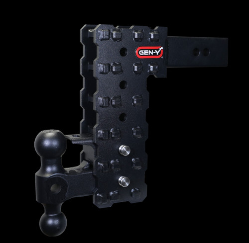 GEN-Y Hitch GH-2425X - Gen-Y Phantom-X 2.5in Solid Shank 10in Drop 1.6K TW 16K Hitch w/GH-051 Dual-Ball & GH-032 Pintle LK