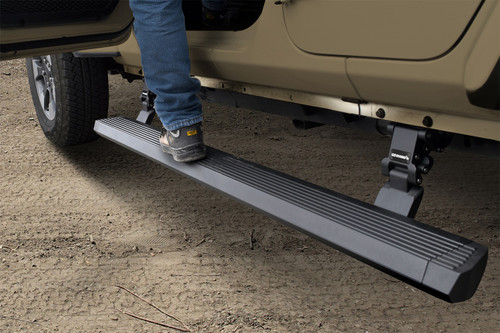 Go Rhino 20450674PC - RealTruck 18-24 Jeep Wrangler 4dr VoltStep Electric Running Board Kit (Drilling Req.) - Tex. Blk