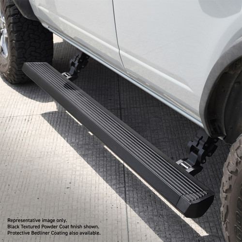 Go Rhino 20450572T - RealTruck 07-17 Jeep Wrangler 4dr VoltStep Electric Running Board Kit (Cut Req.) - Bedliner Coating