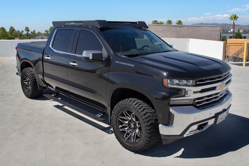 Go Rhino 20404887PC - RealTruck 19-25 Chevy Silverado 1500 CC 4dr VoltStep Electric Running Board Kit - Tex. Blk