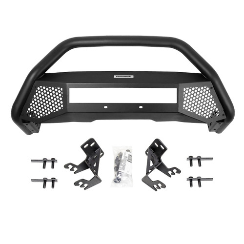 Go Rhino 542970T - 19-21 Chevrolet Silverado 1500 RC4 LR Complete Kit - Tex. Blk (Front Guard + Brackets)