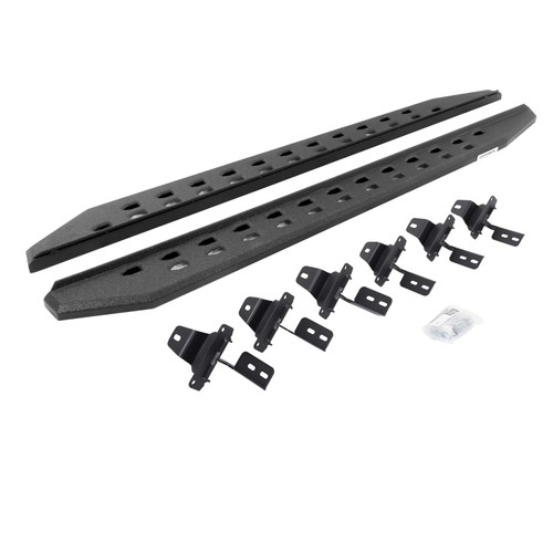 Go Rhino 69450673ST - 18-22 Jeep Wrangler JLU 4DR RB20 Slim Running Boards Kit (Incl. Brackets) - Bedliner Coat