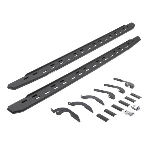 Go Rhino 69642987ST -  RB30 Slim Line Running Boards with Mounting Bracket Kit - Protective Bedliner Coating