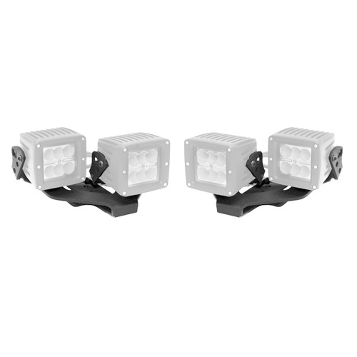 Go Rhino 732231T - 18-20 Jeep Wrangler JL/JLU/Gladiator JT Light Mount - Two 3in Cubes