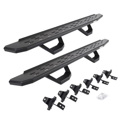 Go Rhino 6965067320PC -  RB30 Running Boards with Mounting Brackets & 2 Pairs of Drops Stepst Kit - Textured Black