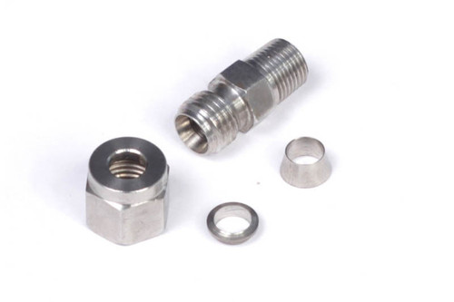 Haltech HT-010813 - 1/4in Stainless Compression 1/8in NPT Thread Fitting Kit w/Nut & Ferrule