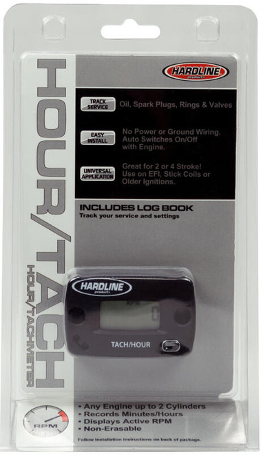 Hardline HR-8061-2 - Hour Tachometer Meter Up To 2 Cylinders - 2/4 Stroke