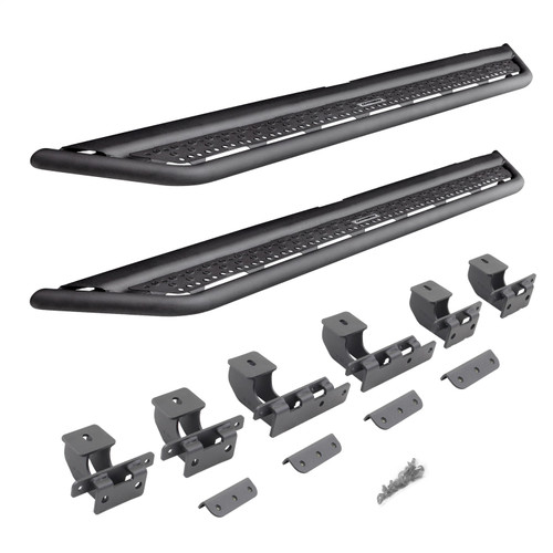 Go Rhino D64129T - 2021+ Ford Bronco (Not Sport) Dominator Extreme D6 SideSteps Complete Kit w/SideStep + Brkt