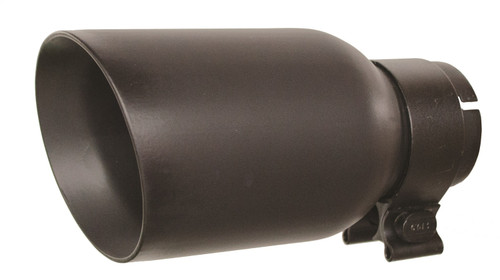 Go Rhino GRT21248FB - Exhaust Tip - Textured black - ID 2 1/2in x L 8in x OD 4in
