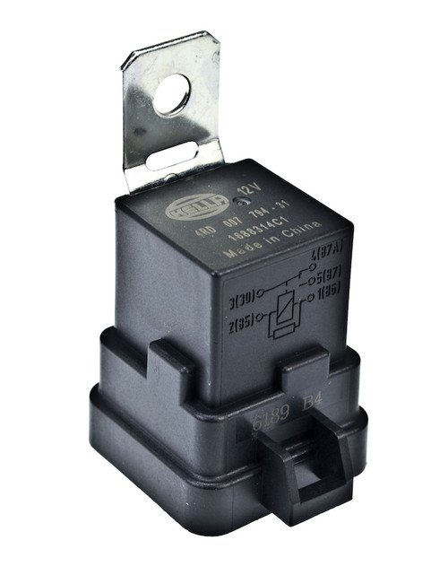 Hella 007794311 - 12V 20/40 Amp SPDT RES Relay with Weatherproof Bracket - Single
