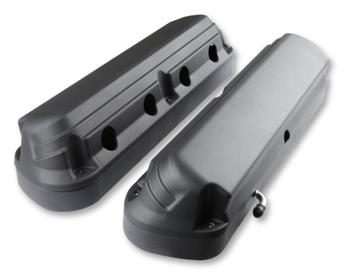 Holley 241-187 - 2-Piece Ford Style Valve Cover - Gen III/IV LS - Satin Black
