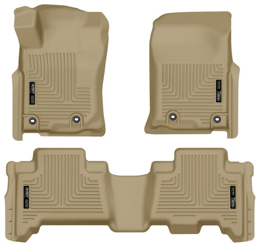 Husky Liners 99573 - 2013 Toyota 4Runner WeatherBeater Tan Front & 2nd Seat Floor Liners