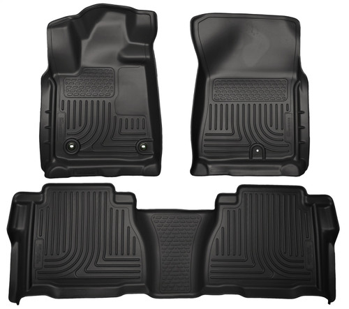 Husky Liners 99591 - 12-13 Toyota Tundra Weatherbeater Black Front & 2nd Seat Floor Liners