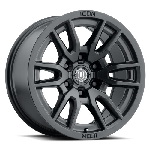 Icon 2417856350SB - Vector 6 17x8.5 6x135 6mm Offset 5in BS 87.1mm Bore Satin Black Wheel