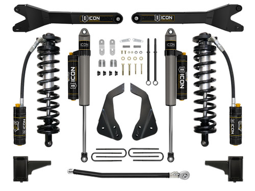 Icon K63114R - 05-07 FORD F250/F350 4-5.5" STAGE 4 COILOVER CONVERSION SYSTEM W RADIUS ARM