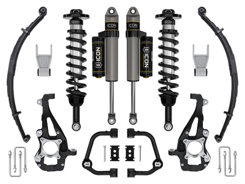 Icon K93142TL - 21-23 Ford F150 Tremor 4WD 3.5-4.5in Stage 2 Suspension Sys Tubular UCA / Leaf Pack