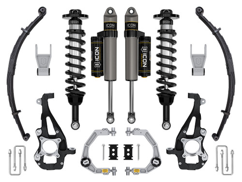 Icon K93142L - 21-23 Ford F150 Tremor 4WD 3.5-4.5in Stage 2 Suspension Sys Billet UCA / Leaf Pack