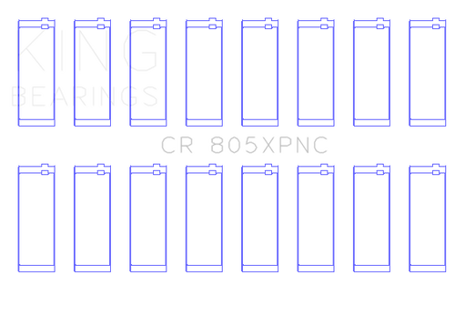 King Engine Bearings CR 805XPNC - Rod Bearing Set - Coated SBM 273-360