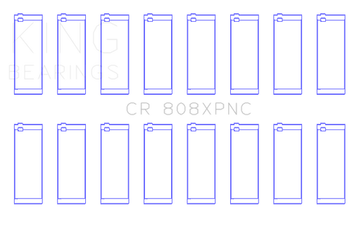 King Engine Bearings CR 808XPNC STDX - Rod Bearing Set - Coated BBC