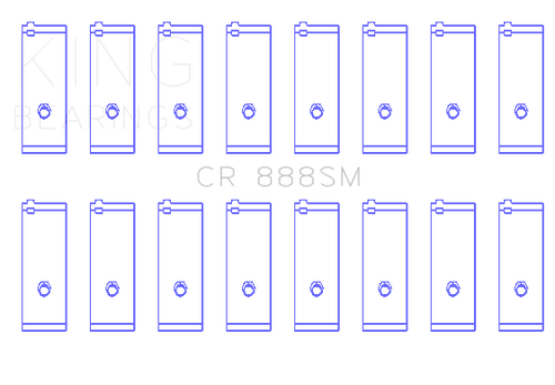 King Engine Bearings CR 888SM0.5 - CONNECTING ROD BEARING SET For TOYOTA 1UZ-FE, 2UZ-FE, 3UZ-FE