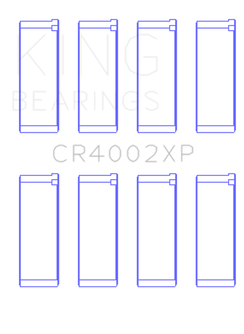 King Engine Bearings CR4002XP - King Ford/Kia/Mazda DOHC 16 Valve/SOHC 16 Valve/SOHC 8 Valve Performance Rod Bearing Set - Size STD