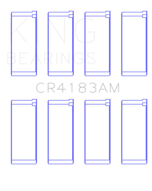 King Engine Bearings CR4183AM0.75 - King Chrysler/Mitsubishi 122ci 2.0L (Size 0.75) Rod Bearing Set